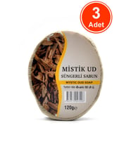 Mistik Ud Özlü Süngerli Sabun Banyo Duş Sabunu 120 G x 3 Adet