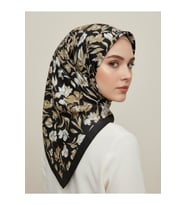 Çiçek Motifli Floral Desenli Özel Tasarım Şal