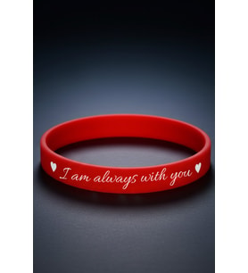 “I Am Always With You” Kalpli Kadın Erkek Silikon Bileklik – Sevgiliye Anlamlı Hediye