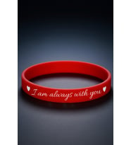 “I Am Always With You” Kalpli Kadın Erkek Silikon Bileklik – Sevgiliye Anlamlı Hediye