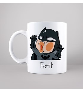 Batman Tasarımlı Kupa Kişiye Özel