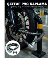 Şeffaf PVC Kaplamalı Dayanıklı Motosiklet ve Bisiklet Güvenlik Kilidi