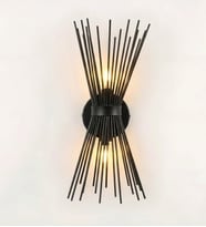 Amerikan Retro Duvar Aplik 3185-W45-4P-JX (Siyah)