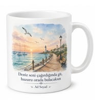 Pendik Sahil Yürüyüşü Marina Hatırası Kupa Bardak Hediye Çay Kahve Kupası