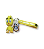 Tweety Premium 3D Figürlü Looney Tunes Yazılı Bilek Kayışlı Anahtarlık - 1 ADET