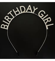 pilelistore Gümüş Kristal Taşlı Birthday Girl Doğum Günü Tacı İthal Ürün 17x16 cm