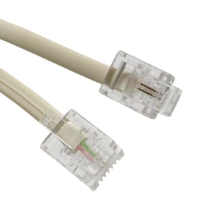 Telefon Hat Kablosu 10 Metre 2 Pin Soketli Jack Soketleri Takılı Hazır Sabit Telefon Kablosu