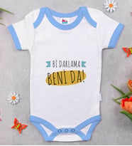 BK Kids Darlama Beni Tasarımlı Mavi Bebek Body Zıbın-1