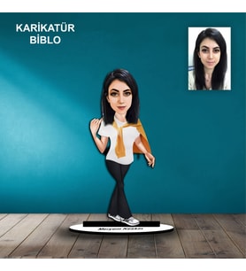 KİŞİYE ÖZEL KADIN TASARIMLI KARİKATÜR BİBLO B97