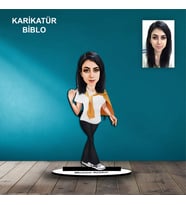 KİŞİYE ÖZEL KADIN TASARIMLI KARİKATÜR BİBLO B97