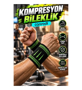 2'li Esnek Kompresyon Bilek Bandı – Spor ve Günlük Kullanım İçin Destekleyici