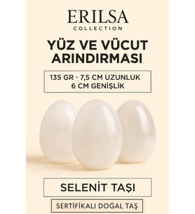 Sertifikalı Oval İri Boy Selenit Taşı – Yüz ve Vücut Arındırma & Enerji Temizleme Taşı (Çok Renkli)