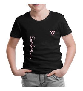 Seventeen - Logo Siyah Çocuk Tshirt