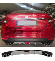 Fiat Egea Difüzör Arka Tampon Eki 4 Egzoz Çıkışlı Gri