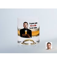 BK Gift Kişiye Özel Renkli Baskılı Godfather Baba Karikatürlü Viski Bardağı-7 (Beyaz)
