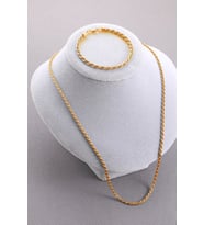 1. SINIF UNİSEX BURGU ÇELİK KOLYE VE BİLEKLİK SET 2,5 MM