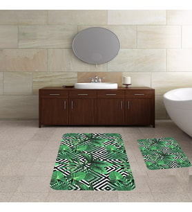 Banyo Halısı Ikili Klozet Takımı Kaymaz Tabanlı Banyo Paspas Takımı (Karışık)