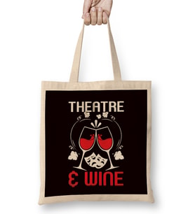 Theatre Geek Fan Wine Lover Drama Acting Actor Actress Show Bez Çanta Uzun Saplı