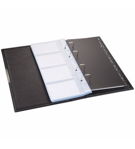 KARTVİZİT ALBÜMÜ 4 SIRALI 192 KARTLIK İNDEKSLİ 16X26,5 CM (Siyah)