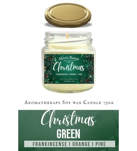 Aromaterapi Soya Mum - Yeni Yıl Özel (Frankincense, Portakal, Çam Esintisi), 75 gr