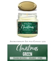Aromaterapi Soya Mum - Yeni Yıl Özel (Frankincense, Portakal, Çam Esintisi), 75 gr