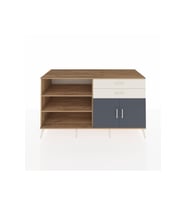 Kronos Konsol 3 Raflı 2 Çekmeceli 2 Kapaklı 176x59x99 Çam-Antrasit/Aytaşı