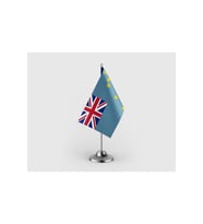 Tuvalu Devleti Tekli Saten Masa Bayrağı Seti