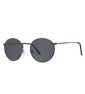 Sanches Retro Gun metal Füme Polarize Cam Yuvarlak Güneş Gözlüğü 50