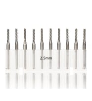 Tungsten Karbür PCB Kesme CNC Freze Ahşap İşleme 2.5mm 10 Adet 