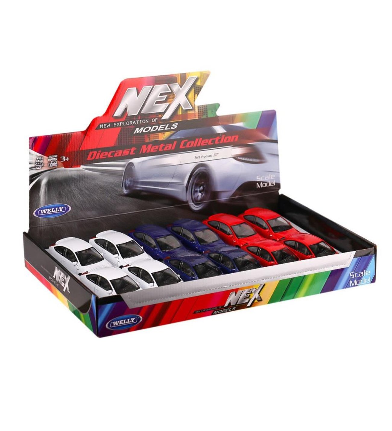 42378 Welly Diecast Ford Focus Çek Bırak Araba -Karsan Oyuncak