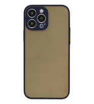 Newface Apple iPhone 14 Pro Max Kılıf Montreal Silikon Kapak - Lacivert