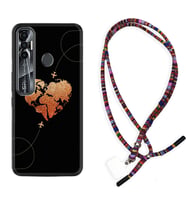 Tecno Spark 6 6 Go 8C 8 Pro 7 7 Pro Kılıf Boyun Asklı Rasta Silikon Plane Heart 1721