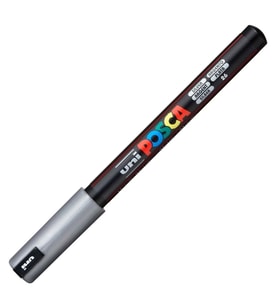 UNİ POSCA SU BAZLI POSTER MARKER 0.7  PC-1MR 0.7 GÜMÜŞ
