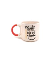 Biz De Gülelim Baskılı Kırmızı Kulplu P Öğretmenler Günü Kupası
