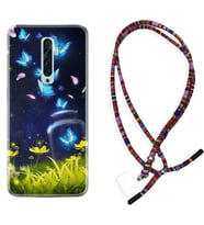 Oppo Reno 2Z 4 Lite 4 Pro 5 6 7 A31 Kılıf Boyun Asklı Rasta Silikon Neon Butterflys 1309