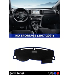 Kıa Sportage (2017-2020) 3d Torpido Koruma Kılıfı - Ön Göğüs Panel Kaplama - Mavi Şerit