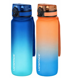 Uzspace 2'li Tritan Matara Seti 800 ml Çift Renk Softtouch FF Collection Tritan Su Matarası