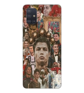 Samsung Galaxy A51 Uyumlu Cristiano Ronaldo Tasarımlı Şeffaf Telefon Kılıfı