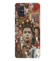 Samsung Galaxy A51 Uyumlu Cristiano Ronaldo Tasarımlı Şeffaf Telefon Kılıfı
