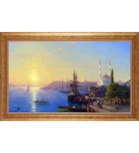 EV İŞYERİ OFİS İÇİN ALTIN ÇERÇEVELİ PASPARTULU TABLO VB180