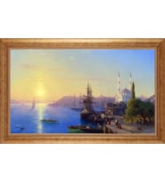 EV İŞYERİ OFİS İÇİN ALTIN ÇERÇEVELİ PASPARTULU TABLO VB180