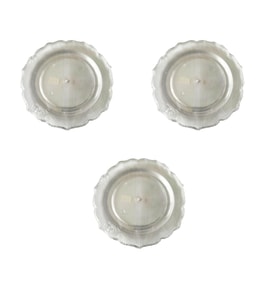 Plastik Sert Mika Şeffaf Tabak - Parti Sunum Yemek Tabağı - Yuvarlak - 19 Cm. - 6 Adetlik 3 Paket