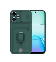 Xiaomi Redmi 13 4g Kılıf Zuma Kartvizitli Yüzüklü Silikon - Yeşil