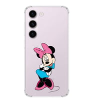 Samsung Galaxy S23  Köşe Korumalı Antişok Kapak Minnie Mouse Tasarımlı Şeffaf  Kılıf
