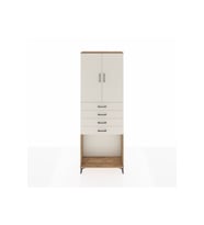 Arges Dolap 3 Raflı 4 Çekmeceli 2 Kapaklı 88x30x243 Çam-Aytaşı