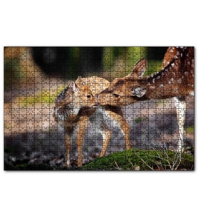 Cakapuzzle Anne Karaca ve Yavrusu Puzzle Yapboz MDF (Ahşap) (120 Parça)