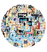 Bluey karakterleri sticker büyük boy 25 li