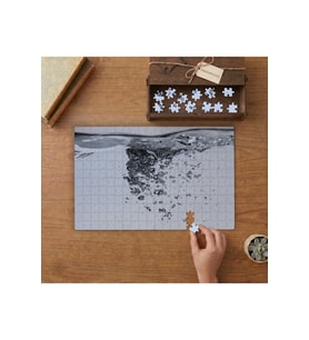 Su Baloncukları Tasarımı 240 parça Ahşap Puzzle Ahşap Kutuda MP02476