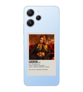 Xiaomi REDMI 12 Uyumlu Lucifer Minimalist Poster Desenli Şeffaf Telefon Kılıfı