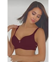 LYYN Lastik Şeritli Beyzik Sütyen Kadın 7015 (Mürdüm)